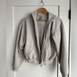 Skims Cotton Fleece Full zip up hoodie